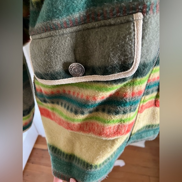 Mulberry Street Fleece Jacket Women’s S Striped Multicolor Zip Nordic Sweatshirt - Picture 5 of 12